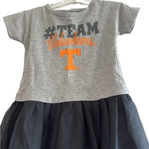 Tennessee Vols Girls 2T Gray and Black #TeamVolunteers Dress NWT